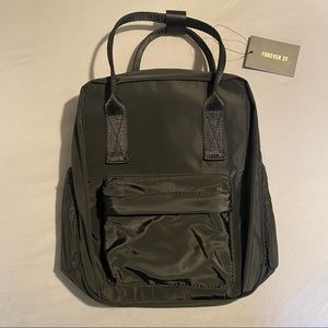 Forever 21 Square Pocket Backpack, Black
